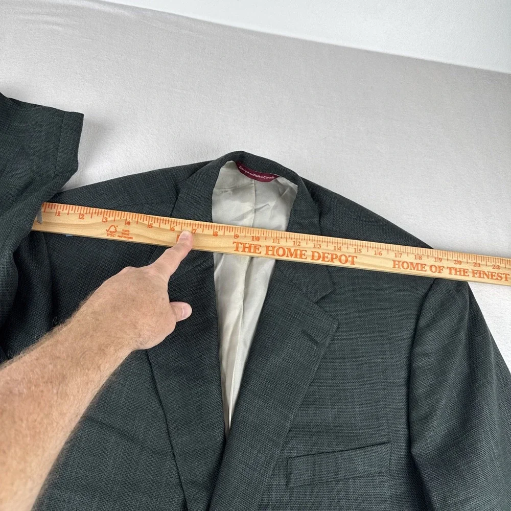 VTG Samuelsohn Loro Piana Mens Green Sport Coat Sz 46R Business Office
